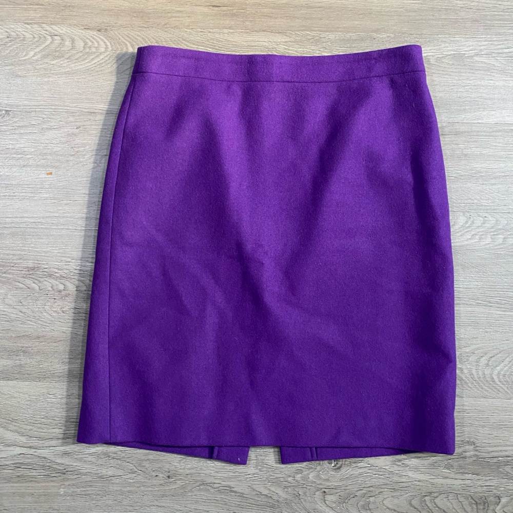 J. Crew Vibrant Purple Pencil Skirt cons
